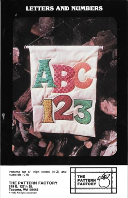 Vintage 1980 Letters and Numbers Sewing Pattern by The Pattern Factory One Size - Image 1 of 2