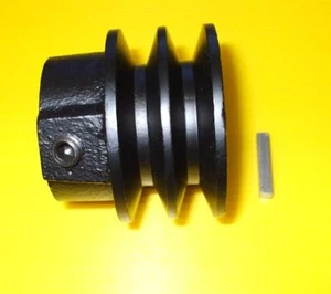2.5" 2 1/2 INCH 65mm DIA DOUBLE PULLEY, 3/4" (19.05mm) BORE for 5L 4L BELTS - Picture 1 of 2