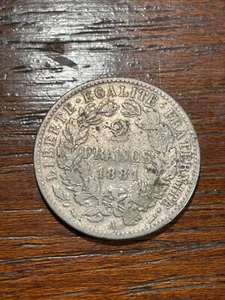 France Currency 2 Francs Ceres 1881 A SILVER - Picture 1 of 2