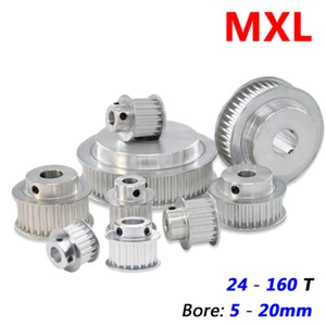 MXL Timing Belt Pulley with Step 5mm-20mm Bore 24 - 160 Teeth For 3D Printer CNC - Picture 1 of 7