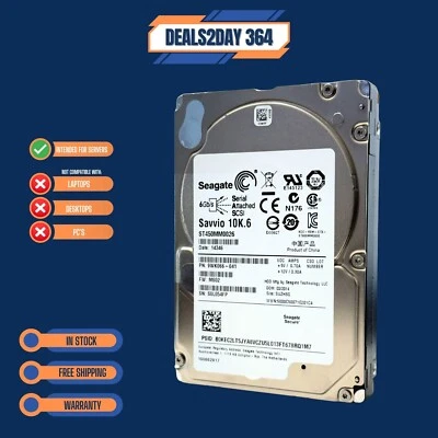 Seagate Savvio  ST450MM0026 Seagate 450GB 10K 2.5 DP 6G SAS  SAME DAY SHIPPING - Image 1 of 3