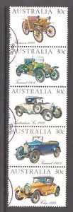 Australia 1984 Veteran & Vintage Cars Fine used joined strip 5 stamps. - Picture 1 of 1