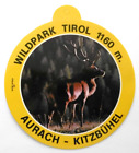 Souvenir-Aufkleber Wildpark Tirol Aurach Kitzbühel Österreich Hirsch 80er