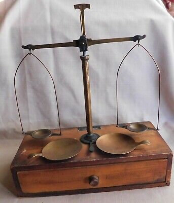 Antique TROEMNER Brass Apothecary Scale In Original Box • 24.99$