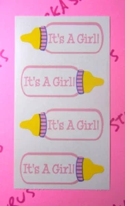 Frances Meyer It's A Girl Babyflaschen kleiner Stickerbogen - Bild 1 von 4