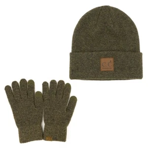 Set Guanti Cuscino C.C Unisex Eco Classic Polsino Teschio Inverno Lavorati a Maglia e Touchscreen - Foto 1 di 52