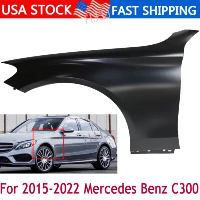 Fender For 2015-2022 Mercedes Benz C300 2017-2023 C43 AMG Primed Front Left Foto 1 de 4