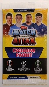 2021/22 Match Attax UEFA Champions / Europa - 1 Exclusive Packet inc 2 Limited - Bild 1 von 2