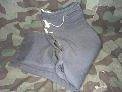Pantalones acolchados originales de la Segunda Guerra Mundial alemanes de caña verde forro invierno soldado ejército pantalones Foto 1 de 4