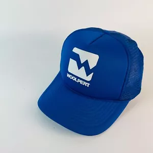 Vintage Woolpert Trucker Hat Blue Snapback Mesh Cap - Picture 1 of 7