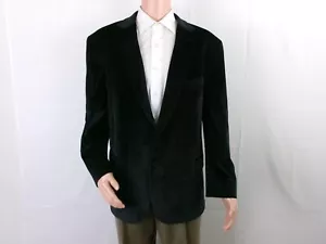 Joseph Abboud 2-Button Velveteen Suit Jacket SIZE: 50R BLACK - Picture 1 of 3