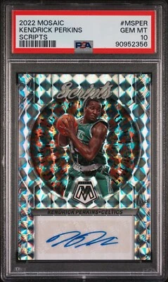 2022 PANINI MOSAIC SCRIPTS MSPER KENDRICK PERKINS PSA 10 POP 1 💎💎💎💎 - Image 1 of 2