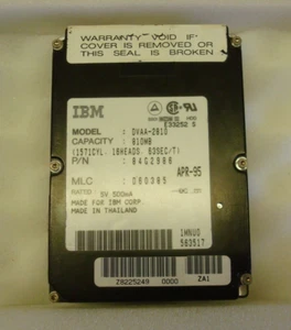 IBM Vintage IDE notebook 2.5" HDD 810Mb DVAA-2810 - Afbeelding 1 van 2