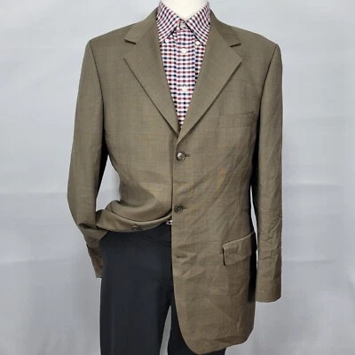 Brooks Brothers Men's Sport Coat Blazer Three Button Brown Wool Plaid Size 42L - Image 1 of 4