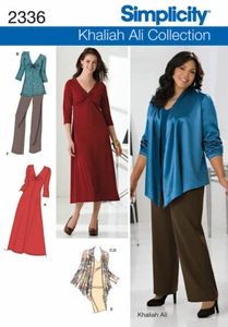 Simplicity Pattern 2336 Khaliah Ali Dress Tunic Pants Jacket Sz 10-18 & 20W-28W - Picture 1 of 3