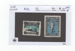 Estampillas de Estados Unidos: 2 estampillas como nuevas sin goma... $40 - Imagen 1 de 1