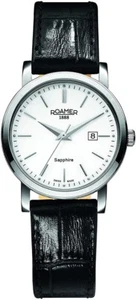 Roamer Ladies Watch with White Dial Black Leather Strap 709844 41 25 07 - Picture 1 of 3