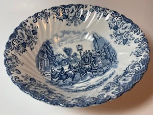 Vintage Johnson Brothers Coaching Szenen 8 1/4" Runde Gemüse Servierschüssel Sehr guter Zustand - Bild 1 von 18