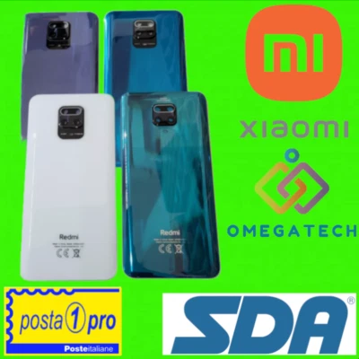 OMEGATECH Scocca Posteriore per Xiaomi Redmi Note 9 Pro M2003J6B2G +Vetro Fotocamera Cover