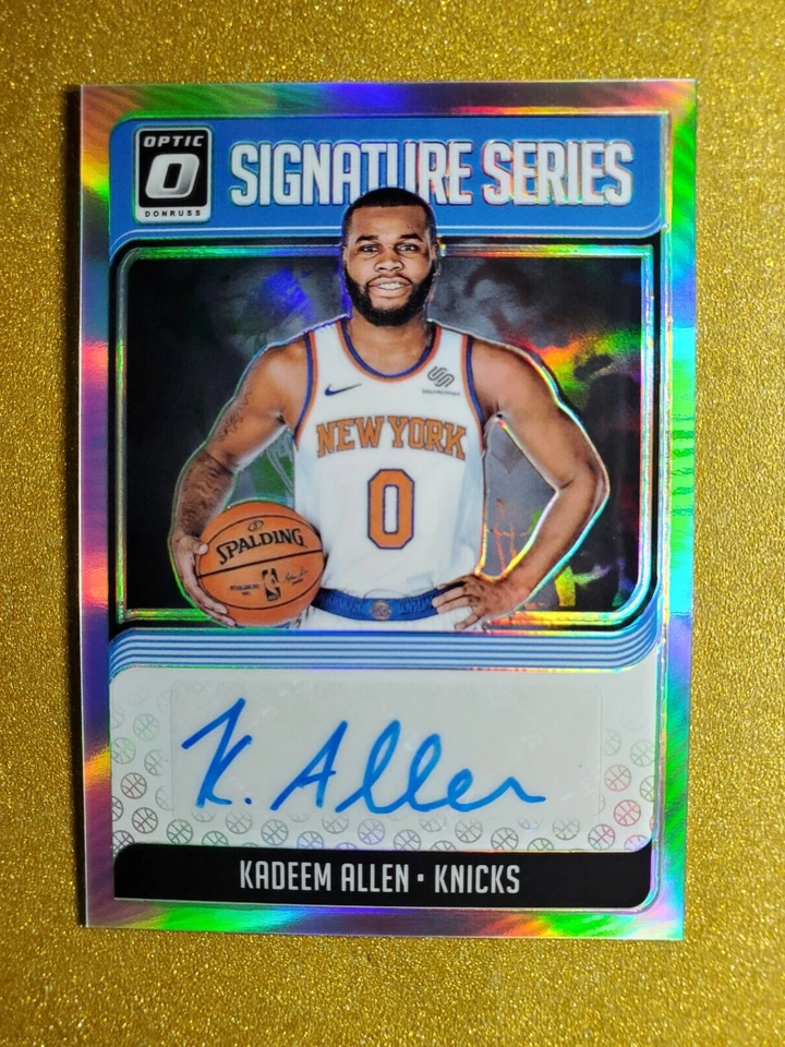 2018-19 Optic Signature Series Silver Holo Kadeem Allen #SG-KAL Prizm Auto Mint - Image 1 of 4
