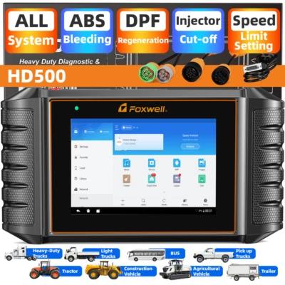 FOXWELL HD500 Heavy Duty Truck Scanner DPF Regen Diesel Diagnostic All System - Image 1 of 4