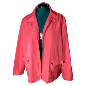 Casual Corner Women's Jacket Pink Polyester Zip-Up Size XL - Picture 1 of 6
