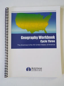 Geography Workbook Cycle Three The Americas & 50 United States Aquinas Learning - Picture 1 of 4