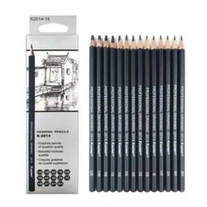 14x Charcoal Artist Sketch Graded Pencils Sketching&Drawing 6B-6H Writing Useful - Picture 1 of 11