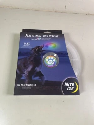 Nite Ize Flashflight Dog Discuit LED Illuminated Flying Disc Disc-O FFDD-07-R8 - Image 1 of 4