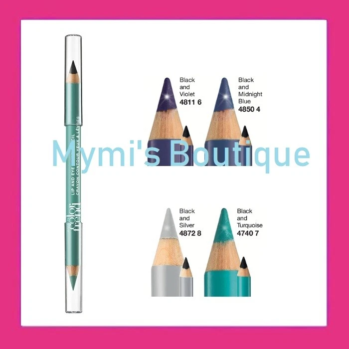 Crayon khôl à double mine 2 couleurs AVON COLOR TREND bleu turquoise violet noir - Photo 1/2