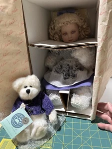 Vintage Marie Osmond "Quite a Pair" Beary Best Friends Porzellan Puppe Set - Bild 1 von 11