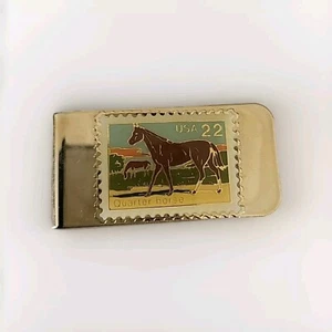 USPS Quarter Horse 22 Cent Stamp Money Clip - Picture 1 of 3
