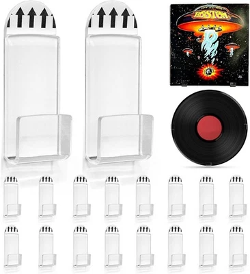 Vinyl Record Wall Mount,18 PCS Acrylic Holder 18PCS, Transparent  - Image 1 of 4