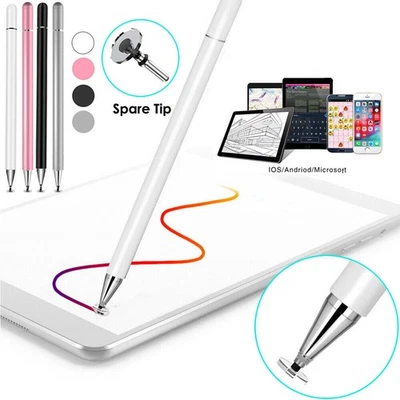 Thin Capacitive DISC Touch Screen Stylus Pen For Android Tablets iPads Phones - Image 1 of 4