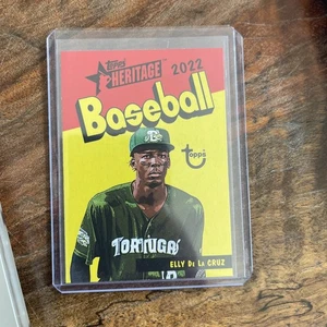 2022 Topps Heritage Ligas Menores Elly De La Cruz 1973 Paquete Cubierta Tarjeta #73PC-16 - Imagen 1 de 1