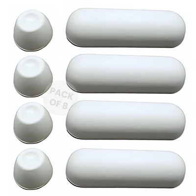 Toilet Seat Bumper Kit - Toilet Seat Risers & Toilet Cover Bumpers with Rubber A - Image 1 of 4