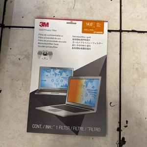 3M Gold Privacy Filter for Full Screen 14" Widescreen GF140W9B NIP - Picture 1 of 3