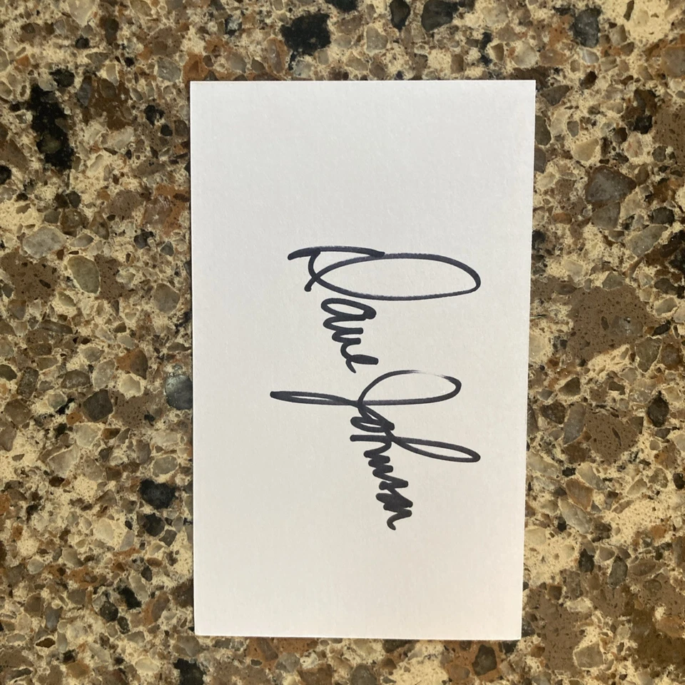 Dave Johnson Signed 3x5 Index Card 4x All-Star, Orioles, Mets HOF - Image 1 of 1