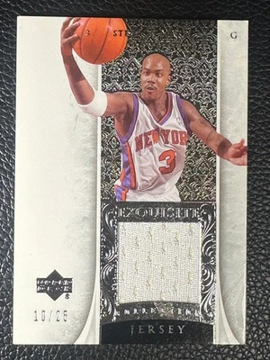 2005 Upper Deck Exquisite Collection Stephon Marbury 10/25 Game Used Patch  - Image 1 of 2