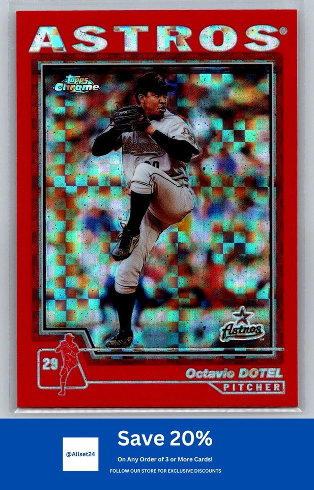 2004 Topps cromo #112 Octavio Dotel rojo X-Fractors Houston Astros I31 Foto 1 de 2