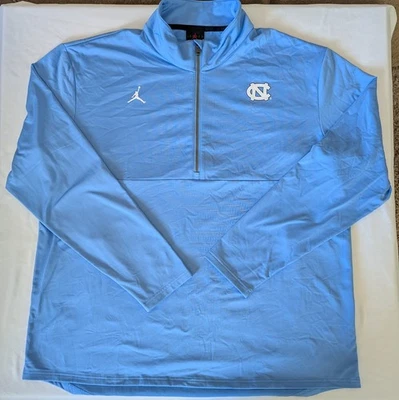 Nike Jordan UNC Tar Heels Quarter Zip Pullover Jacket Men’s Size 2XL Blue - Image 1 of 4