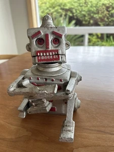 1950’s Hubley Robert The Robot Cast Iron Coin Bank All Original Near Mint - Bild 1 von 14