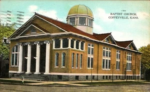 Postcard Divided Back Baptist Church Coffeyville KS PA64 - Picture 1 of 2
