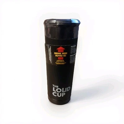 The Loud Cup Stadium Silbato Cuerno Máquina de Ruido Negro 20 0z Doble Pared... ¡NUEVO! Foto 1 de 3