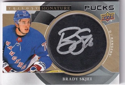 2018-19 Upper Deck Trilogy Signature Pucks #SPBS Brady Skjei - Image 1 of 2
