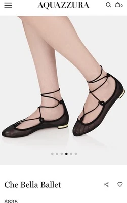 ZAPATOS MUJER BALLET AQUAZZURA FIRENZE, Hechos en ITALIA 36 1/2 Foto 1 de 4