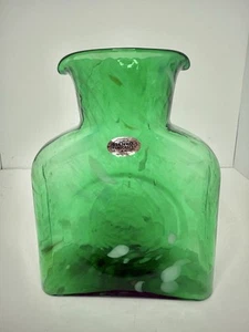 Blenko Special Edition Spring Green w/Frit St. Patrick's Day 384 Water Bottle - Picture 1 of 6