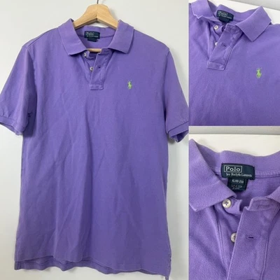 Polo Ralph Lauren para niños púrpura manga corta logotipo de pony talla XL liso Foto 1 de 4
