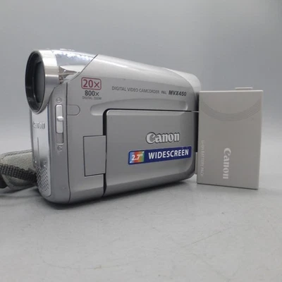 Canon MVX450 Handheld MiniDV Camcorder Silver Tested - Image 1 of 4
