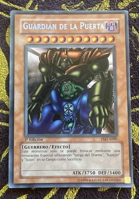 Yugioh Gate Guardian PMT-S000 Spanish 1st Edition MRD-000 LP Secret Rare Vintage - Image 1 of 2